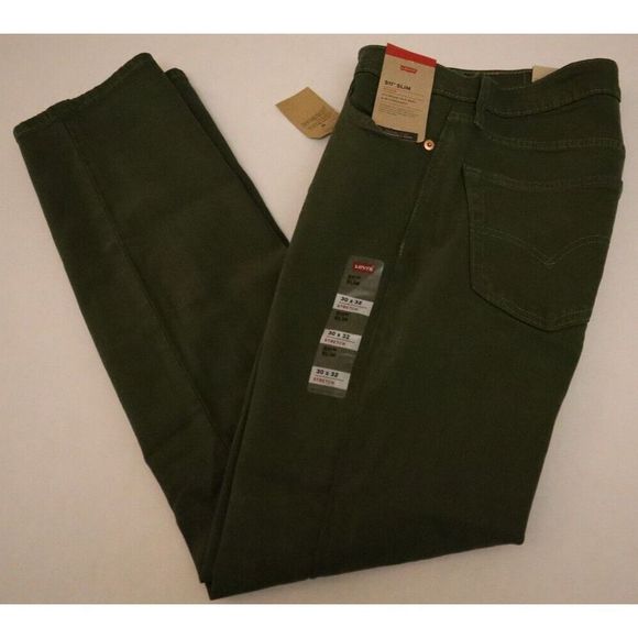 Levi's 511 Men's Sz 30x32 Green Stretch Slim Fit Straight Jeans $70 - Picture 6 of 7